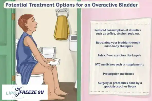 image of woman on toilet because of an overactive bladder Guildford