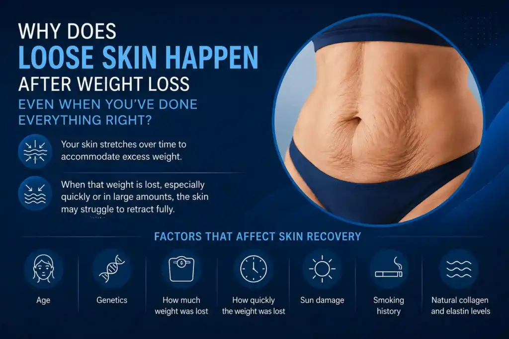Why Does Loose Skin Happen After Weight Loss Even When You’ve Done Everything Right Guildford?